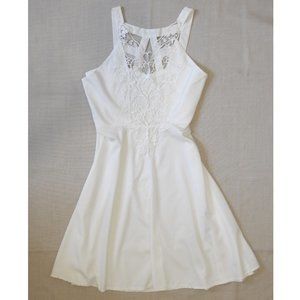 Butterfly applique embroidery lace dress